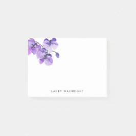 Personalisierte Aquarellfarbe Orchid Post-it Note Klebezettel
