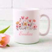 Personalisierte Aquarellfarbe Rosa Tasse
