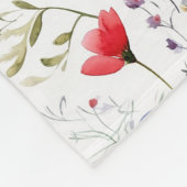 Personalisierte Aquarellfarbe Wildblume Fleece Bla (Ecke)