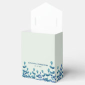 Personalisierte Aquarellfarben Blätter Grün Blau E Geschenkschachtel (Geöffnet)
