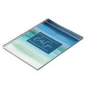 Personalisierte Aquarellfarben-Blues Abstrakt Scho Notizblock (Linke Seite)