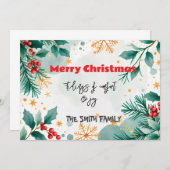 Personalisierte Aquarellfarben "Dingen des Komfort Einladung (Vorne/Hinten)