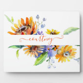 Personalisierte Aquarellfarben Fotoplatte (Vorderseite)