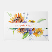 Personalisierte Aquarellfarben Fußmatte (Vorderseite)