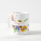 Personalisierte Aquarellfarben Kaffeetasse (Vorderseite Links)