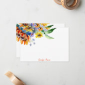 Personalisierte Aquarellfarben Mitteilungskarte (Vorderseite/Rückseite Beispiel)