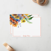 Personalisierte Aquarellfarben Mitteilungskarte (Vorderseite/Rückseite Beispiel)