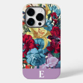 Personalisierte Aquarellfarben Monogramm Blumenzau Case-Mate iPhone Hülle (Rückseite)