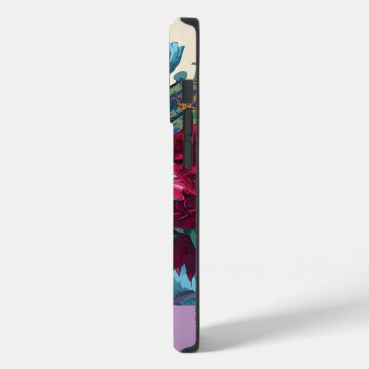 Personalisierte Aquarellfarben Monogramm Blumenzau Case-Mate iPhone Hülle (Rückseite / Links)