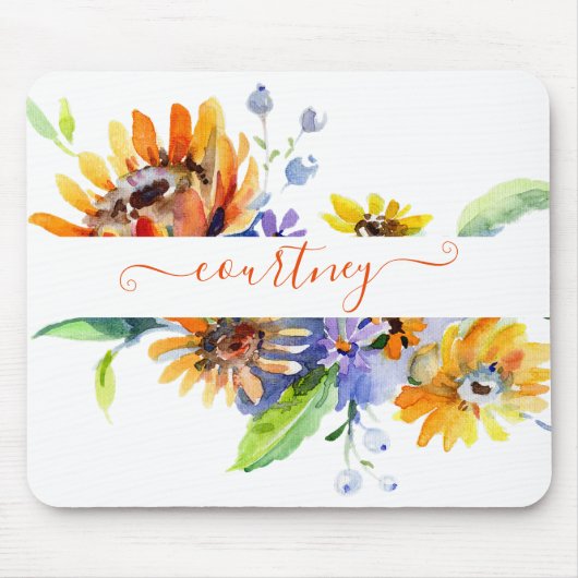 Personalisierte Aquarellfarben Mousepad (Vorne)