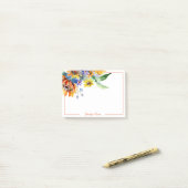 Personalisierte Aquarellfarben Post-it Klebezettel (Auf Schreibtisch)