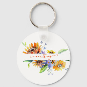 Personalisierte Aquarellfarben Schlüsselanhänger