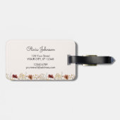 Personalisierte Aquarellfarben Wildblume Hübsch Gepäckanhänger (Rückseite horizontal)