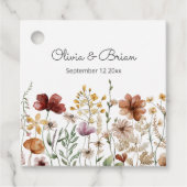 Personalisierte Aquarellfarben Wildblume Hübsch Geschenkanhänger (Vorderseite)