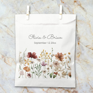 Personalisierte Aquarellfarben Wildblume Hübsch Geschenktütchen