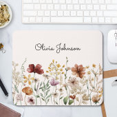 Personalisierte Aquarellfarben Wildblume Hübsch Mousepad
