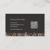 Personalisierte Aquarellfarben Wildblume Hübsch Visitenkarte (Rückseite)