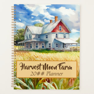 Personalisierte Aquarellfarm Planer