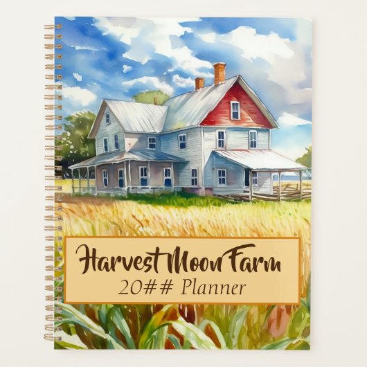 Personalisierte Aquarellfarm Planer (Vorderseite)