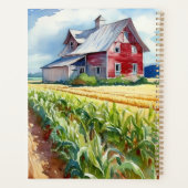 Personalisierte Aquarellfarm Planer (Rückseite)
