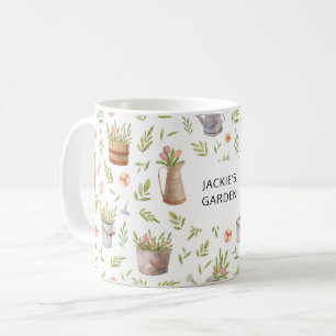 Personalisierte Aquarellgartenarbeiten Kaffeetasse