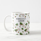 Personalisierte Aquarellgartencoffee-Tasse Kaffeetasse (Links)