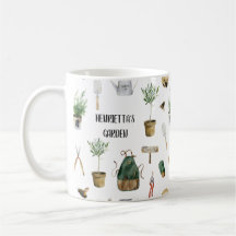 Personalisierte Aquarellgartencoffee-Tasse