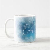 Personalisierte Aquarellgestaltung mit Name Kaffeetasse (Links)