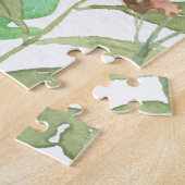 Personalisierte Aquarellkinder Moderner Safari-Dsc Puzzle (Seite)