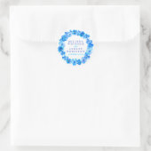 Personalisierte Aquarellkleber mit blauer Pansie Runder Aufkleber (Tasche)