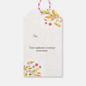 Personalisierte Aquarellkränze Weihnachtsgeschenk- Geschenkanhänger (Rückseite)