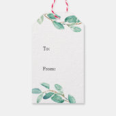 Personalisierte Aquarellkränze Weihnachtsgeschenk- Geschenkanhänger (Rückseite)