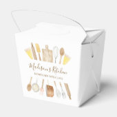 Personalisierte Aquarellküche Kochutensilien Geschenkschachtel (Rückseite)