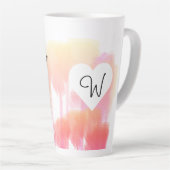 Personalisierte Aquarellkunst Milchtasse (Rechte Ecke)