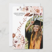 Personalisierte Aquarellnatur Abschluss Einladung (Vorderseite)