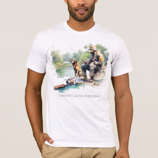 Personalisierte Aquarellparty T-Shirt (Vorderseite)