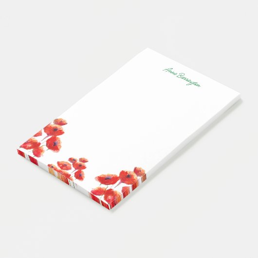 Personalisierte Aquarellpfeifen Post-it Klebezettel (angewinkelt)