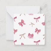 Personalisierte Aquarellpinken Mitteilungskarte (Rückseite)