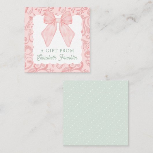 Personalisierte Aquarellprägemarke oder Begleitkarte (Vorne/Hinten)