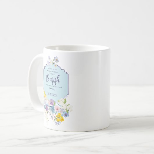 Personalisierte Aquarellschrift Kaffeetasse (Vorderseite Links)