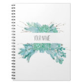 Personalisierte Aquarellsikkulturen Notizblock (Vorderseite)