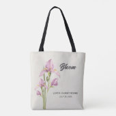 Personalisierte Aquarelltasche | Floral Tasche (Rückseite)