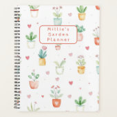 Personalisierte Aquarelltöne Pflanze Garten Planer (Vorderseite)