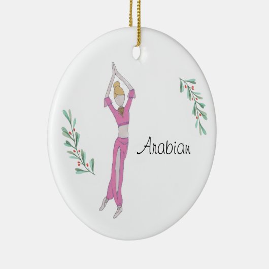 Personalisierte arabische Keepake Keramik Ornament (Rechts)