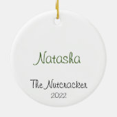 Personalisierte arabische Keepake Keramik Ornament (Hinten)