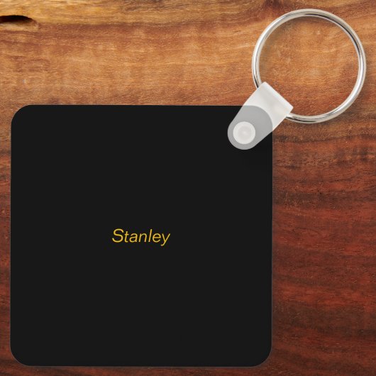 Personalisierte Arbeit mit klassischem Gelb-Zeiche Schlüsselanhänger (Rückseite)