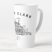 Personalisierte Arbeit wie Ihre Träume hängt davon Milchtasse (Rechte Ecke)