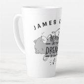 Personalisierte Arbeit wie Ihre Träume hängt davon Milchtasse (Linke Ecke)