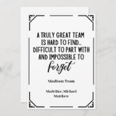 Personalisierte Arbeitskollegin Verlassend anwesen Einladung (Vorne/Hinten)