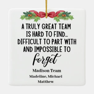 Personalisierte Arbeitskollegin Verlassend anwesen Keramikornament